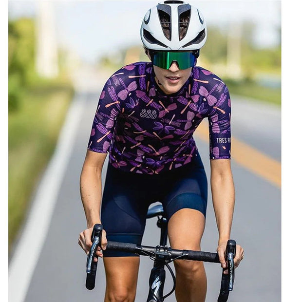 Pineapple Women's Bicycle Short Sleeve Cycling Jersey Suit Cycling Shirt Outdoor Clothing